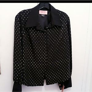 CARRIE MADE IN NEW YORK BLACK/GOLD LONG SLEEVES BL